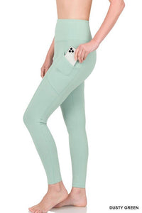 BETTER COTTON WIDE WAISTBAND POCKET LEGGINGS - In Your Space Boutique