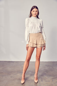 RUFFLE SKORT - In Your Space Boutique