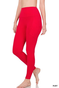 BETTER COTTON WIDE WAISTBAND POCKET LEGGINGS - In Your Space Boutique