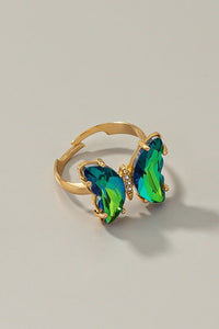 Butterfly ring with adjustable brass band - In Your Space Boutique