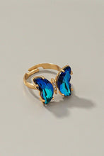 Load image into Gallery viewer, Butterfly ring with adjustable brass band - In Your Space Boutique
