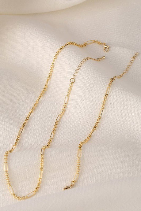 Clip chain bracelet and necklace set gold - In Your Space Boutique