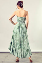 Load image into Gallery viewer, DRAWSTRING WAIST TIE DYE TUBE MAXI DRESS - In Your Space Boutique
