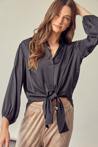 FRONT TIE SHIRT - In Your Space Boutique
