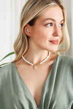 Load image into Gallery viewer, Natural pearl with coin pendant necklace - In Your Space Boutique
