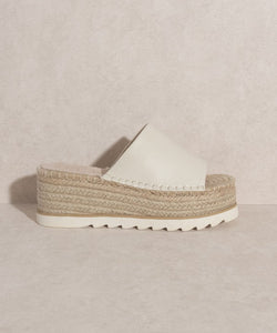 OASIS SOCIETY Ivy Espadrille Platform Slide - In Your Space Boutique