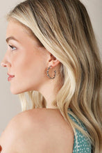 Load image into Gallery viewer, Twisted hoop earring and bold earring set   silver
